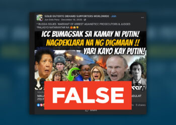 FACT CHECK: Russia did not issue arrest warrants against ICC judges handling Duterte’s case