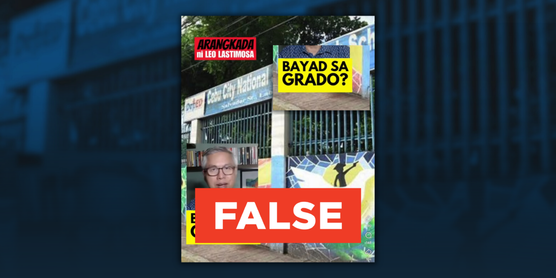 FACT CHECK: Veteran journalist falsely alledges SPTA-for-grades scheme at Cebu SciHi