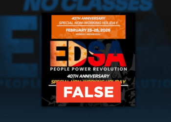 FACT CHECK: Walang three-day no classes kaugnay ng paggunita sa 40th Anniversary ng EDSA People Power Revolution