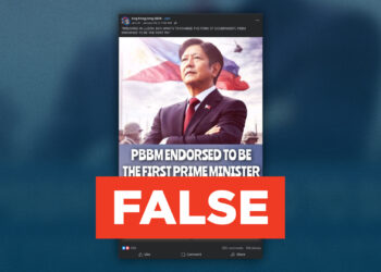 FACT CHECK: No credible poll shows President Marcos endorsed as first Prime Minister in the Philippines