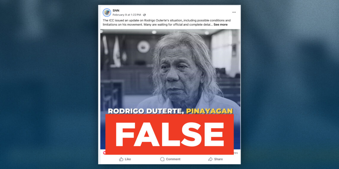 FACT CHECK: ICC has not ruled that Duterte can return with a tracker