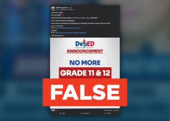 FACT CHECK: No DepEd order to remove SHS in ‘26