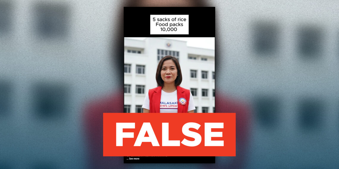FACT CHECK: Hindi magpapamigay ng limang sako ng bigas at food packs ang isang pekeng news group. 