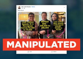 FACT CHECK: Viral photo of drug war victim relatives holding designer bags is manipulated
