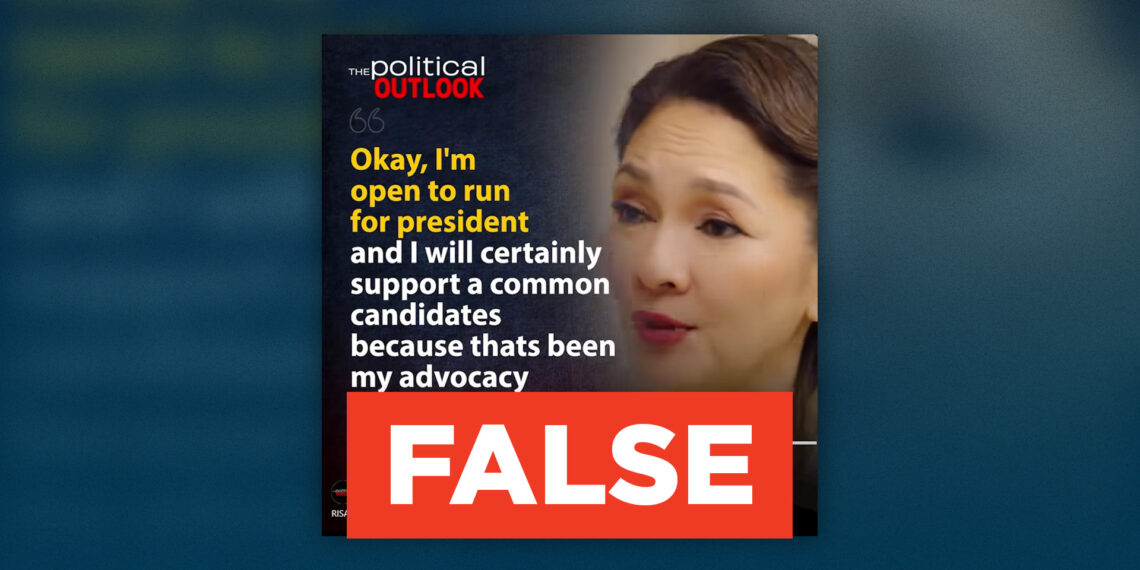 FACT-CHECK: Senator Risa Hontiveros will run for president on the 2028 national elections
