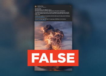 FACT CHECK: Viral post falsely claims massive lightning-filled eruption of Taal Volcano