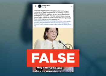 FACT CHECK: Claire Castro did not say President Marcos Jr. “does not have long to live”