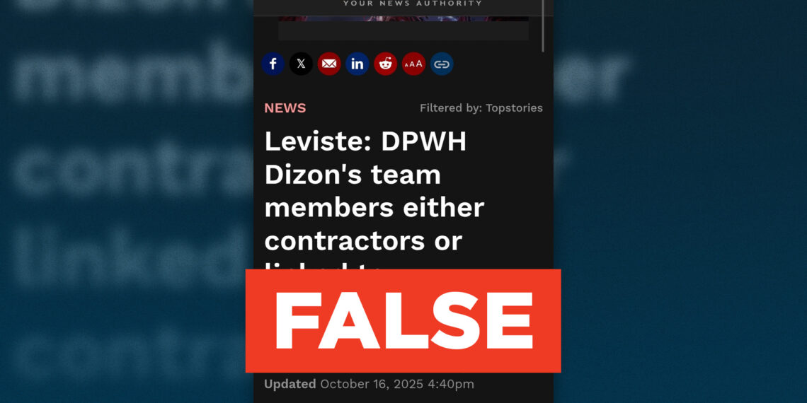 FACT CHECK: No evidence Vince Dizon is inserting his own company into DPWH projects