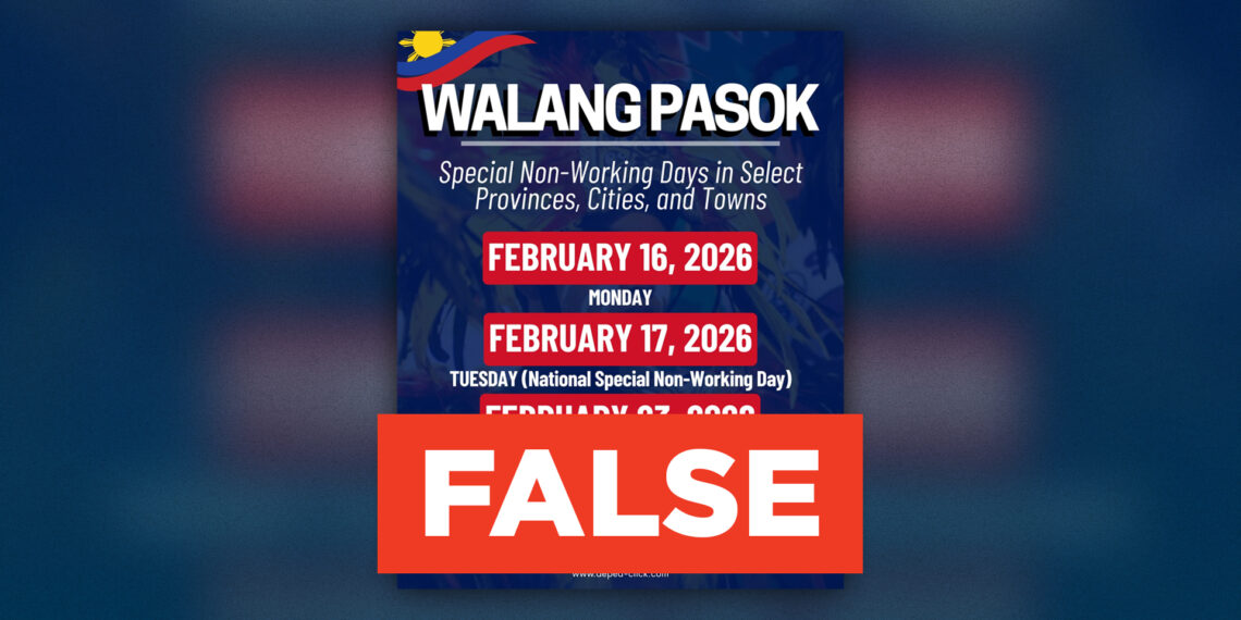 FACT CHECK: Classes are not suspended from on February 16,17, 23 and 26, 2026