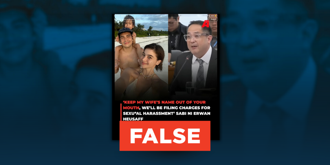 FACT CHECK: No verified statement from Erwan Heussaff about filing sexual harassment charges