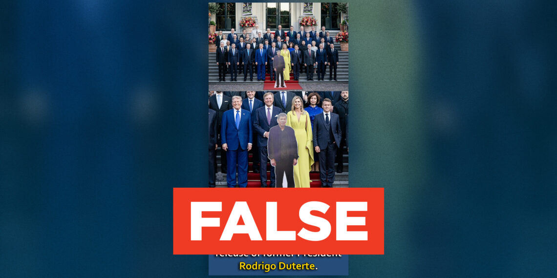 FACT CHECK: Presidents and world leaders did not gather in The Hague, Netherlands, to demand the release of former President Rodrigo Duterte from the ICC prison.