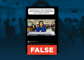 FACT CHECK: No government program offers ₱15,000 monthly aid to unemployed parents