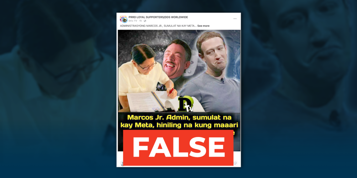 FACT CHECK: No verified proof of alleged Philippine government letter to Meta on fake news takedown