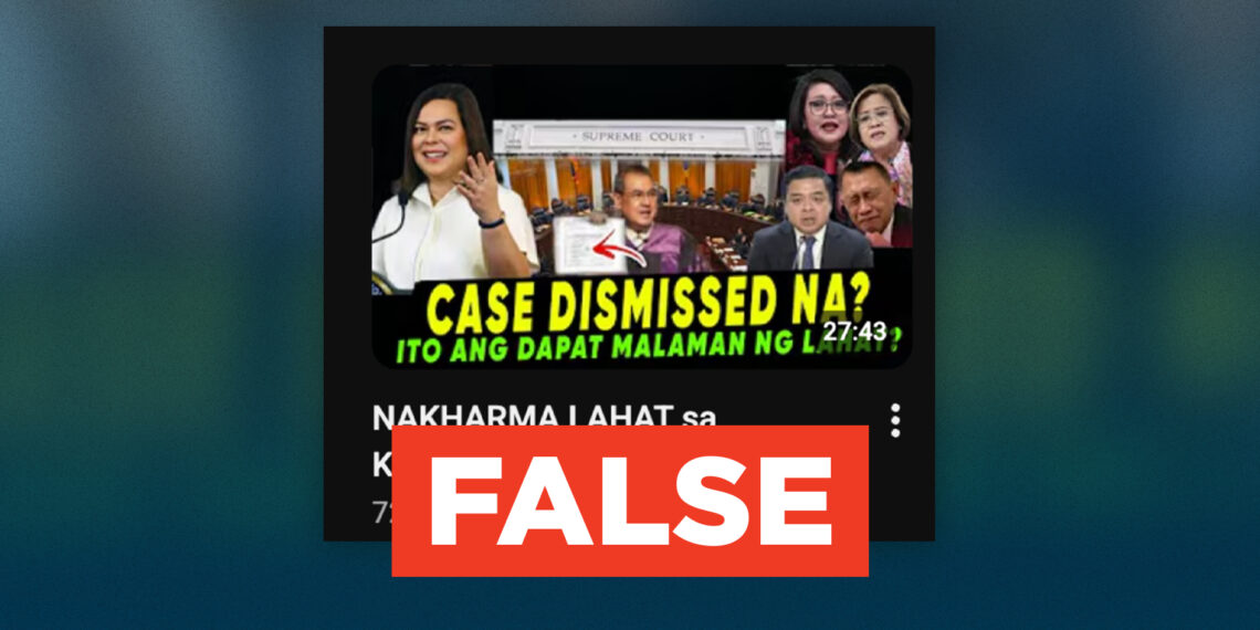 FACT CHECK: Supreme Court has not dismissed Sara Duterte impeachment case