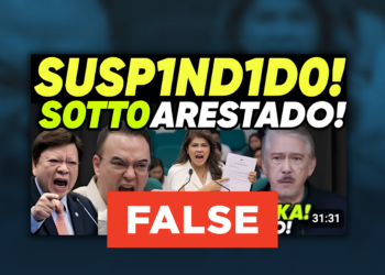 FACT CHECK: Senate President Vicente “Tito” Sotto III was NOT suspended or arrested