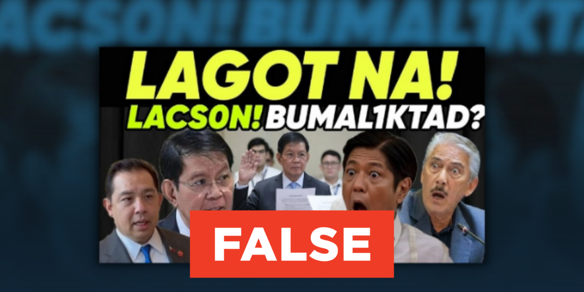 FACT CHECK: Lacson did not demand Marcos’ resignation