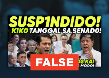 FACT CHECK: Senator Francis “Kiko” Pangilinan was NOT suspended or removed from the Senate after a confrontation with Senator Robin Padilla