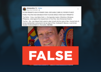 FACT CHECK: Claims that former Bukidnon representative Joe Zubiri voted against the impeachment of Vice President Sara Duterte are false
