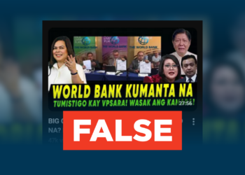 FACT CHECK: The World Bank DID NOT testify in the impeachment proceedings against Vice President Sara Duterte.