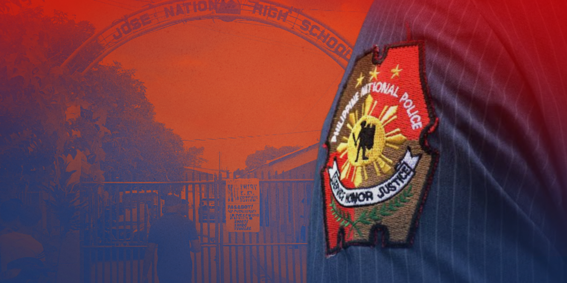 What does restrictive custody mean for the policewoman linked to the Tacloban school shooting?