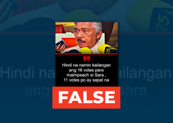 FACT CHECK: Senate Pro Tempore Tito Sotto did not claim 11 votes are enough to convict VP