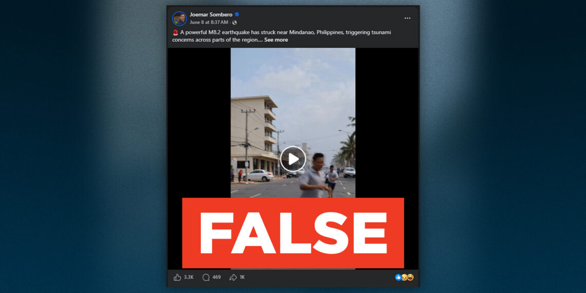 FACT CHECK: Video of tsunami-triggered destruction after Mindanao earthquake not real